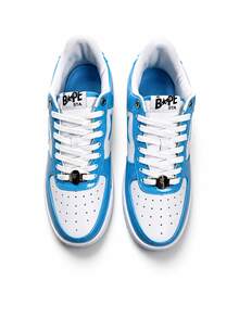 Unisex A Bathing Ape BAPE STA Platform Sneakers, Low Top Street Skate Trainers For Couple Daily Outfits - Blue - View 5