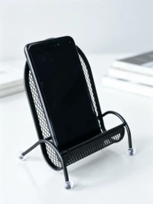 1pc Creative Chair Shaped Phone Holder - Iron Metal Material, Stable Weighted Design | Cute Slouchy Person Desktop And Bedside Universal Phone Stand (Suitable For All Seasons) - Metal Chair Frame - View 8