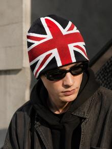 European Style Jacquard British Flag Knit Beanie, Autumn/Winter Unisex Warm Personalized Hip-Hop Beanie - Multicolor - View 8