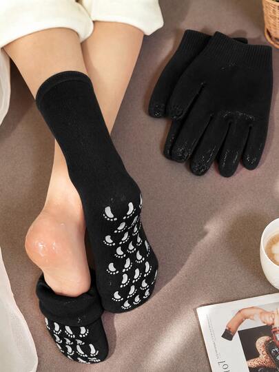 1 Pair Whitening Moisturizing Silicone Socks, Suitable For Dry And Cracked Foot Care, Gel Heel Leg Warmers, For Foot Moisturizing