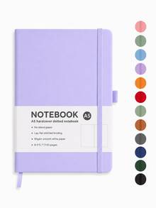 1pc A5 Hardcover Dot Grid Notebook, 192 Pages Bullet Journal, Portable Notebook With Elastic Band And Pen Loop, Suitable For Writing, Planning, Journaling, School, Office And Learning - A5 - View 13