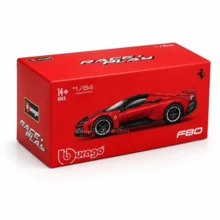 Model Mobil Diecast Burago 1:64 F80 dengan Ban Karet, Kendaraan Paduan Miniatur dalam Kemasan Karton, Koleksi - MultiWarna - View 5