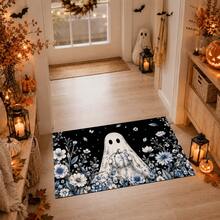 1/2pcs Halloween Ghost Pattern, Vintage Diatomaceous Earth Bath Mat, Super Absorbent, Non-Slip, Perfect For Bathroom, Kitchen And Dining Room, Quick Drying, Ideal Gift For Home Decor And Bathroom Mat - Multicolor - View 6
