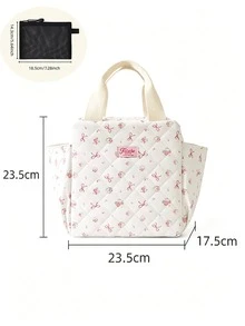 Teks Bahasa Inggris: Tas Bekal Makan Siang Terisolasi Estetis dengan Banyak Kantong untuk Gelas Air, Tas Lipat Lembut Fungsional untuk Wanita, Dapat Dicuci, Penyimpanan dan Pengorganisasian, Ideal untuk Perjalanan, Kantor, Dapur, Tas Bekal Makan Siang, Tas Bekal Makan Siang untuk Wanita, Halloween - MultiWarna - View 12