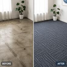 10pcs Self-Adhesive Carpet Tiles, Removable And Reusable, Peel And Stick DIY Floor Mats, Suitable For Dining Room And Bedroom - A - View 7
