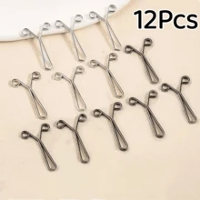 8/12Pcs Y-Shaped Scarf Clips Neck Clips Headscarf Veil Fixing Pins Accessories Scarf Buckles, Y-Shaped Waist Buckle, Waist Adjustment Buckle - Multicolor - View 21