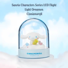 Miniso Sanrio Licensed Cinnamoroll LED Night Light, Cute Glass Dome Decorative Lamp, Girls Collection Ornament Gift - Cinnamorol-a - View 1