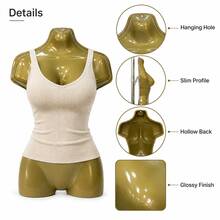 60cm Women's Clothing Mannequin Torso For Shop Window Photo Display - 60cm - View 5