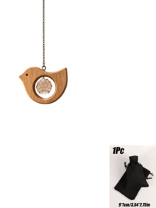 Wooden Bird-Shaped Light-Catching Hanging Decor, Refractive Light Window Hanging Ornament, Suitable For Indoor Home, Garden And Yard Decoration - Multicolor - View 11