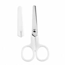 1pc Mini White Scissors, Portable Stainless Steel Blade Paper Cutter, Handmade Stationery, Office School Gift - Multicolor - View 5