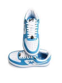 Unisex A Bathing Ape BAPE STA Platform Sneakers, Low Top Street Skate Trainers For Couple Daily Outfits - Blue - View 8