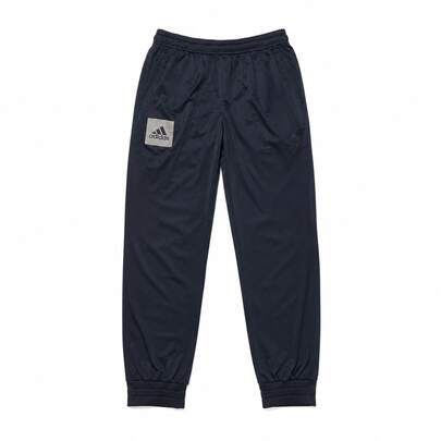 Celana Track adidas Performance Classic Warna Biru Tua dengan Patchwork Logo Persegi dan Potongan Jogger, Unisex