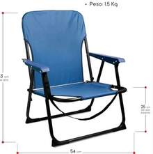 Silla Playa Plegable | Pack 2 SillasOfertasPlaya I Ligera y Resistente I con Asa deTransporte I Color Azul y Turquesa IMedidas 54x54x25/63 cm I Peso Maximo110 Kg - Beige - Voir 8