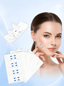 200pcs Invisible Seamless Face Tape, Skin Support Patches, Concealing Makeup, Suitable For Chin And Neck, Facial Tape, Alcohol-Free, Suitable For All Skin Types, Unisex - Multicolor - View 4