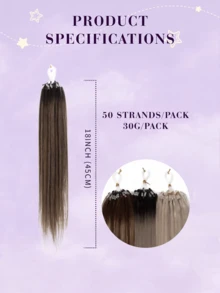 50pcs Ekstensi Rambut Manusia Mikro Ring dengan Manik-manik, Tidak Perlu Lem, Pemasangan Mudah dan Tak Terlihat, Cocok untuk Penataan Sehari-hari, Perayaan Hari Raya, Perlengkapan Sekolah, dan Pengantin - MultiWarna - View 8