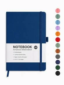1pc A5 Hardcover Dot Grid Notebook, 192 Pages Bullet Journal, Portable Notebook With Elastic Band And Pen Loop, Suitable For Writing, Planning, Journaling, School, Office And Learning - A5 - View 14