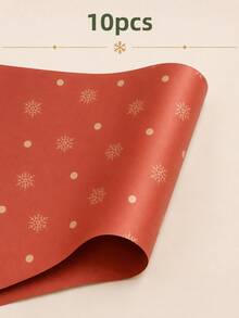 10 Sheets Christmas Floral Leaf Pattern Tissue Paper, Christmas Tree, Candy, Stars - Size 50 X 35cm, Handmade Wrapping Paper, Easy To Protect Items, Gift Box Filler, Party Decoration - Christmas Style Design, Durable Packaging, Holiday Wrapping - 50*70cm/19.7*29.6in - View 13