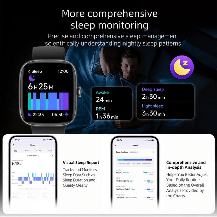 Microwear DR09 New Smart Watch, 1.27" High-Definition Display, Silicone Strap, Compatible With IOS/Android, Supports Multiple Languages, Bluetooth Call And SMS Notification, Alarm, Remote Camera, Weather, Timer, Daily Use And Holiday Gift - Khaki - View 9