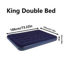1pc Inflatable Mattress - PVC Camping Air Bed, Single/Double Flocked Air Mattress, Quick Inflation And Deflation, Foldable Portable Air Mattress, Suitable For Home Guest Stay, Temporary Bed, Camping, Travel, Comfortable Air Mattress - Multicolor - View 9
