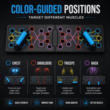 30-Hole Push-Up Board With Optional 2 Resistance Bands ,Skipping Rope ,Gripper, Multi-Functional Home And Gym Exercise Equipment, Push-Up Assistant, Chest Muscle Trainer, Strength Training Device - Black Push-up Board+Resistance Bands+Skipping Rope+Gripper - View 3