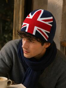 European Style Jacquard British Flag Knit Beanie, Autumn/Winter Unisex Warm Personalized Hip-Hop Beanie - Multicolor - View 5