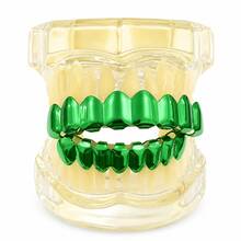 1pc Personalized Niche 8-Tooth Smooth Red/Pink/Green/Blue/Purple Hip Hop Teeth Grillz Party Halloween Funny Accessory Photography Prop Holiday Gift - Multicolor - View 6