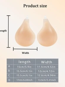 1pc Spaghetti Strap Spoon-Shaped Silicone Breast Pad With Transparent Adjustable Detachable Neck Strap, Self-Adhesive Support Padding, Lightweight Soft Camisole, Sleeveless Dress And Exposed Neckline Daily Wear, Suitable For Adjustable Neckline Invisible Push-Up Bra, Soft Inner Layer For Skin Care, Perfect For Party Dresses And Everyday Wear - Thick style - View 8