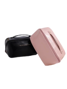 Portable Handheld Makeup Travel Bag, Multi-Layer Compartment PU Toiletry Storage Bag, Large Capacity Pillow-Style Cosmetic Organizer - Multicolor - View 6
