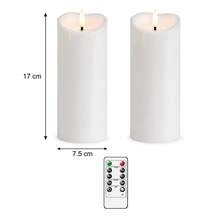 5pcs Flameless Flickering LED Cylinder Electronic Candles, Battery Operated, Suitable For Wedding Table Decor, Valentine's Day Proposal Decor, Halloween And Christmas Decor (Batteries Not Included) - Multicolor - View 10