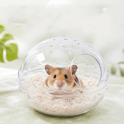 Hamsters Bathtub Box,Hamster Bathroom,Dust Bath For Hamster,Hamster Sand Bath Container,Hamster Bath,Hamster Bathing Bowl,Transparent Toilet For For Hamster Cage Accessories