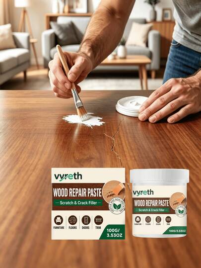 Wood Repair Paste, Seamless Repair For Home Use, Easy Operation, Compatible With Various Wood Types, Designed For Repairing Scratches On Wooden Furniture, Covering Minor Wear On Floors, Fixing Peeling Wood Surfaces, Suitable For Most Common Wooden Products, Ideal For Small Home Repairs, Gift For Family And Friends, Back To School Gift
