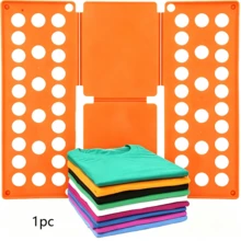 1pc Home Quick Folding Board, Black Foldable Clothes Organizer, Time-Saving Effortless Clothing Folding Tool, T-Shirt Shirt Short Sleeve Quick Shaping Storage Tool, Home Closet Organization, Seasonal Clothing Sorting Folding Storage Accessory - Multicolor - View 16