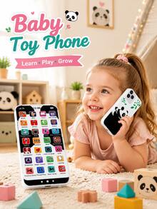 1pc Children's Early Education Multi-Function Toy, With Light And Music Phone, Boys And Girls Simulation Telephone, Ideal Gift For Kids - Multicolor - View 2