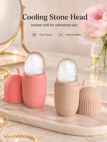 1pc Silicone Ice Face Roller Massager, Beauty Facial Massage Roller For Eyes, Neck And Face, Skincare Tool - Multicolor - View 5