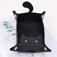 Cat-Shaped Desktop Storage Tray, Office Desk Storage Box, Folding Jewelry, Stationery, Key Storage Tray, Home Desktop Decoration, Suitable For Desktop, Bedroom, Car Storage, And Other Small Items. A Must-Have Cute Storage Tray For Every Household. - Multicolor - View 15