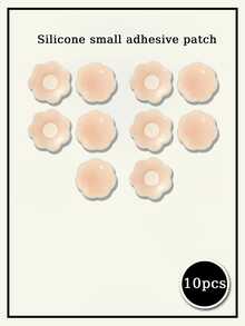 2/10/20pcs Silicone Adhesive Nipple Covers, (20pcs Pack Includes 20pcs Non-Woven Fabric Flowers) Compact And Portable, Suitable For Travel And Beach, Fits Dresses, Camisoles And Bikinis - Multicolor - View 9