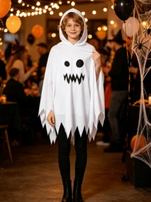 1 buah Jubah Wajah Hantu Pesta Halloween, Jubah Kostum Pesta Bertema, Perlengkapan Berpakaian untuk Acara Kumpul-kumpul Liburan - MultiWarna - View 7