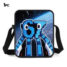 1PC/2PCS/3PCS Backpack, Shoulder Bag And Storage Bag, Blue Pixel Style Alien Creature Pattern With Starry Sky And Spaceship Background, Suitable For Office Workers Or Tech Enthusiasts For Daily Commute, Study And Travel - Printed Bag - View 14