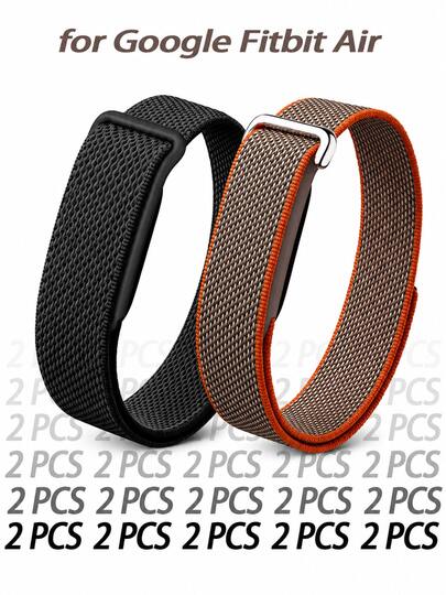 2PCS Compatible With Air, Nylon Woven Sports Wristband, Breathable Lightweight Adjustable Replacement Strap, Soft And Comfortable For Google Air Smart Screenless Watch Accessories, Comfortable For Sports And Daily Wear