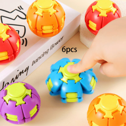 1pc Transformable Rotating Fidget Stress Ball, One-Click Transformable Handheld Toy, Suitable For Teens, Relieve Anxiety, Halloween, Christmas Gift Bag Filler, Portable Desktop Small Gift