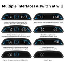 YNF Digital GPS Speedometer, Universal Car HUD 5.5-Inch Large LCD Display, KM/H And MPH Switchable, Built-In Compass And Altimeter, Overspeed Alarm, Fatigue Driving Reminder, Suitable For All Vehicle Odometers - A - View 8