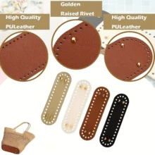 1/2/3/4 Buah Alas Tas Anyaman Tangan PU, Set Perlengkapan Kerajinan PU, Aksesoris Alas Koper, Bahan Pembuatan Dompet DIY - Beraneka warna - View 3