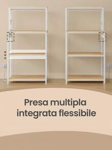 VASAGLE Baker's Racks - White and Oak - View 7