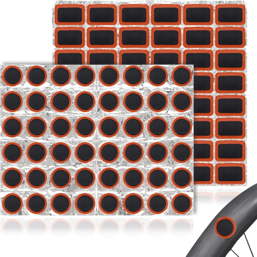 144pcs Rectangular And Circular Tire Repair Patches, Suitable For Bicycles, Electric Bicycles, Tubeless Tire Puncture Repair, Bicycle Maintenance - Multicolor - View 1