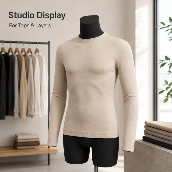Manequim de Torso Masculino/Feminino de 80 cm para Exposição de Roupa em Loja