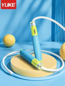 1pc YUKE Quick Jump Rope, Adjustable, Non-Slip Handle, Suitable For Fitness Aerobic Exercise, Home Gym Workout - Multicolor - View 7