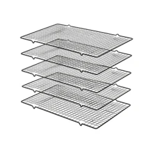 Black Non-Stick Cooling Rack, Large Square Cake Cooling Rack, Baking Tool Bread Cooling Rack, Heat Resistant, Suitable For Oven, Perfect For Baking Cakes, Bread, Grilling, Steak, Turkey, Lamb Chops, Etc., Kitchen Accessory Rack, Baking Supplies And Equipment, Halloween, Christmas, New Year Holiday Supplies - Black - View 13