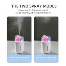 Eternal Flower Humidifier, USB Aromatherapy Humidifier, Dual-Speed Mist Mode, Multi-Color Ambient Light, 180ml Water Tank, Quiet Hydration, Nano-Fine Mist, Suitable For Home/Bedroom/Car And Other Scenes - Multicolor - View 9