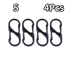 4/8Pcs Alloy Snap Lock Keychain, S-Shaped Alloy Carabiner, Suitable For Camping, Hiking And Other Activities - Multicolor - View 28
