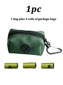 1pc Portable Dog Poop Bag Dispenser, Easy-Tear Pet Waste Bag Storage Box With Carabiner Clip, Compact Dog Poop Bag Organizer, Suitable For Small Medium Large Dogs, Essential For Outdoor Walking And Hiking, Pet Cleaning Supplies - Multicolor - View 9
